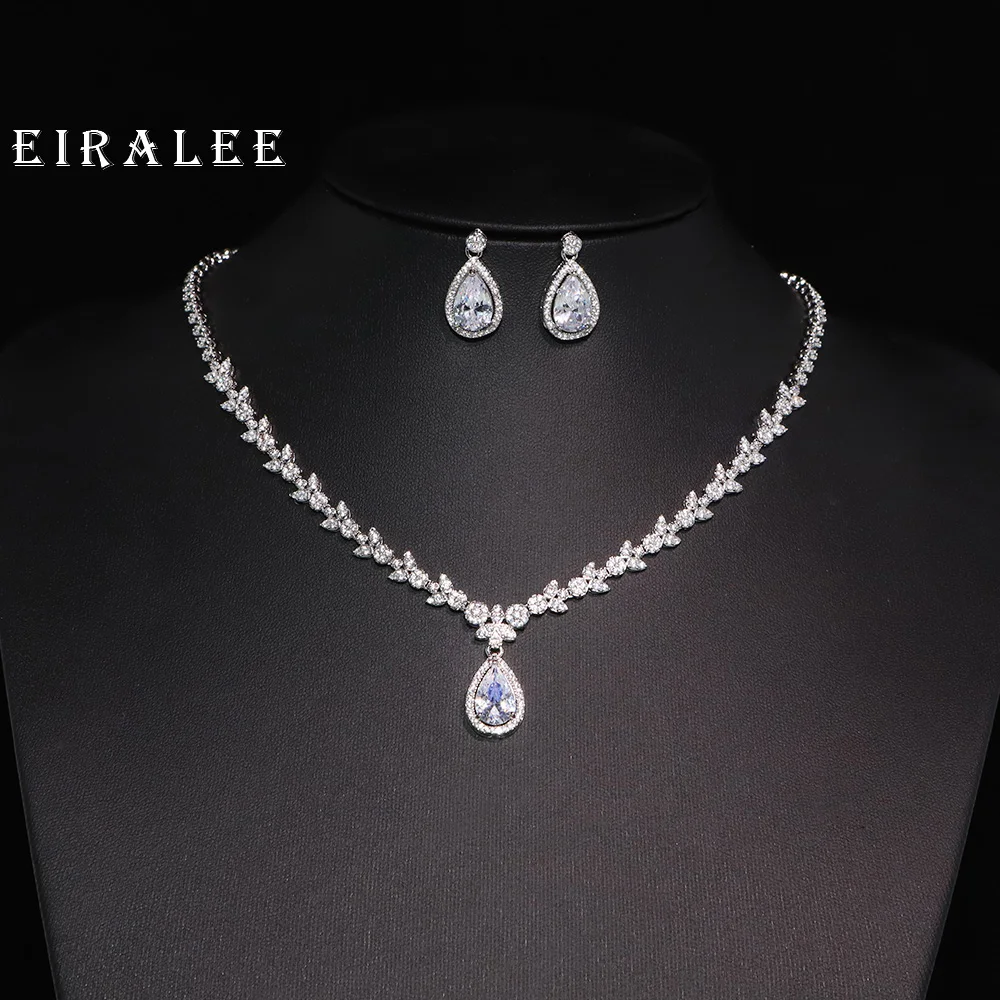 

Eiralee Luxury Cubic Zirconia Jewelry Set With for Dubai Women Bridal Wedding Dresses Engagement High Quality Jewelry
