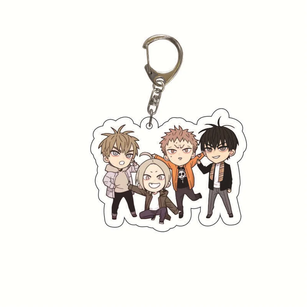 Hot Anime 19 Days Acrylic Keychain Pendant Old Xian Hetian Jian Yi BL Cartoon Figures Keyrings Holder Bag Car Jewelry Gifts