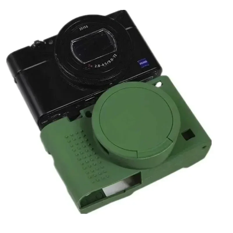Soft Silicone Protective Cover Protector Skin , For Sony RX100 VII Protector Camera Bag RX100M7 Camera Bag + free tempered film
