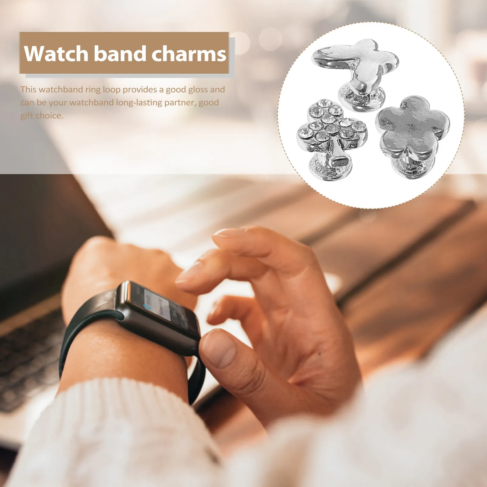 3Pcs Watch Band Charms Mini Pretty Watchband Nails for Decorative Rivets Lightweight Easy to Use Fashionable