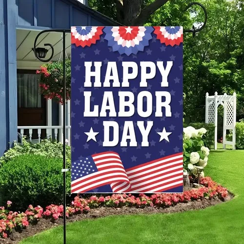 Happy Labor Day Garden Flag Double Sided Patriotic Outdoor American USA YardSign YYN UUV EEU SSL hhz