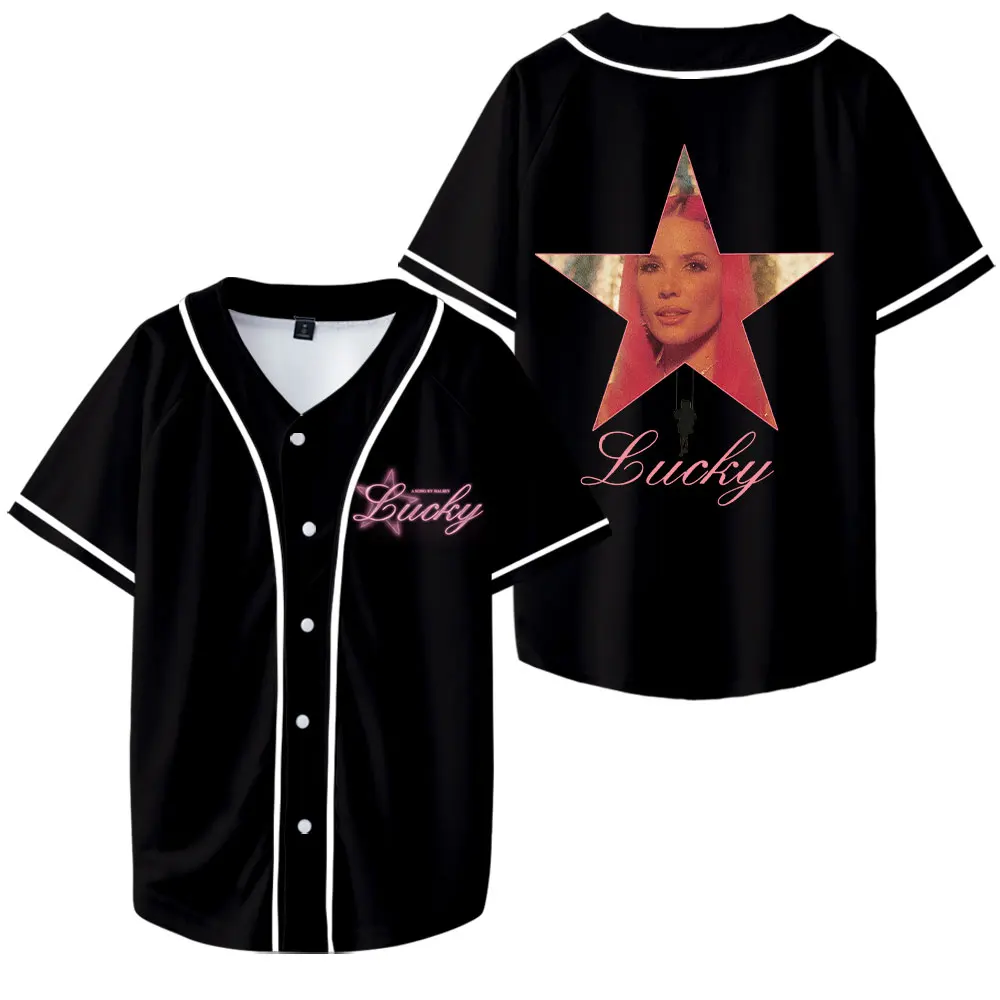 

Halsey Merch Lucky Album 2024 T-shirt Women Men Short Sleeve Casual Daily Baseball Jersey