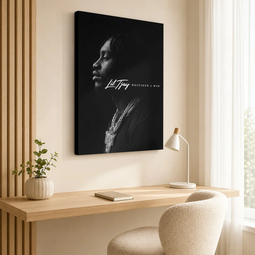 Lil Tjay Destined 2 Win Canvas Print Poster Custom Photo Modern Aesthetic Wall Art for Living Room Bedroom Decor Ready to Hang