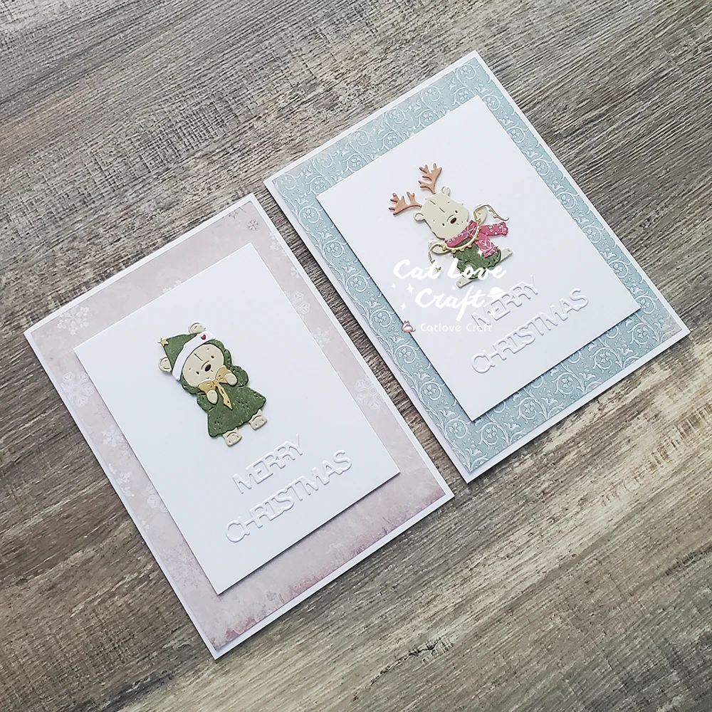 Catlove Niedliche Weihnachtstiere Metall-Stanzformen Scrapbooking-Schablone Stanzwerkzeug für Kartenherstellung DIY-Handwerk Prägung Neue Stanzformen – Detail 23