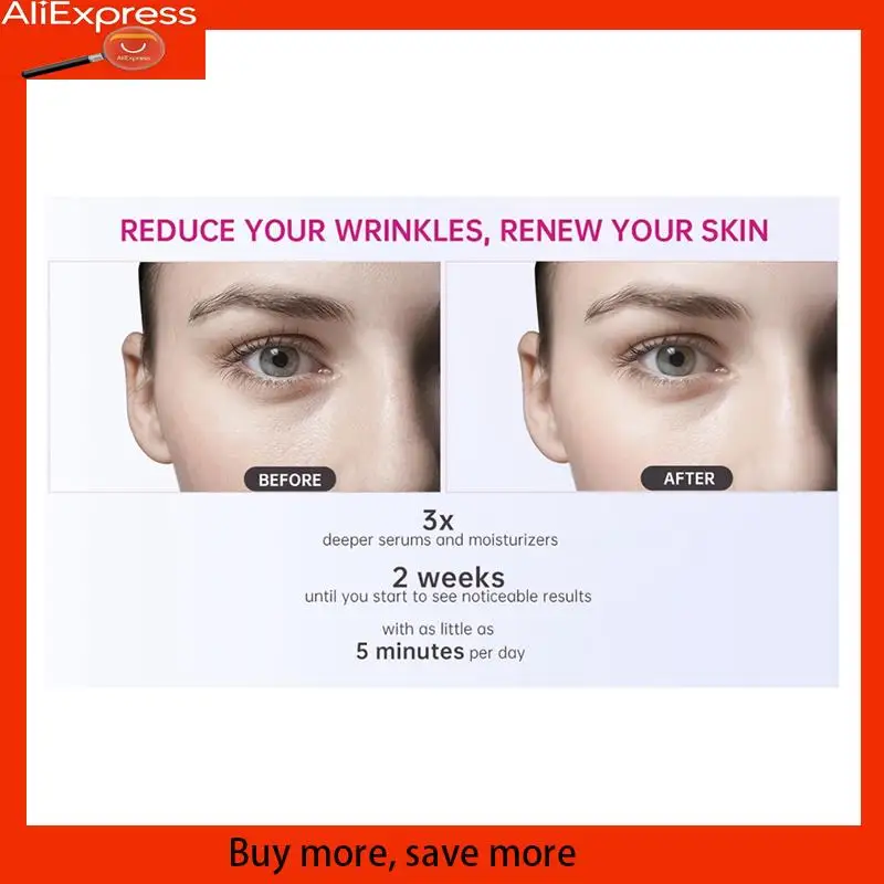 

Therapeutic Warmth Face Massage Red LED Light 4-In-1 Skincare Tool Wand Reduce Wrinkles Anti-Aging Face Care Tools(Pink) Durable