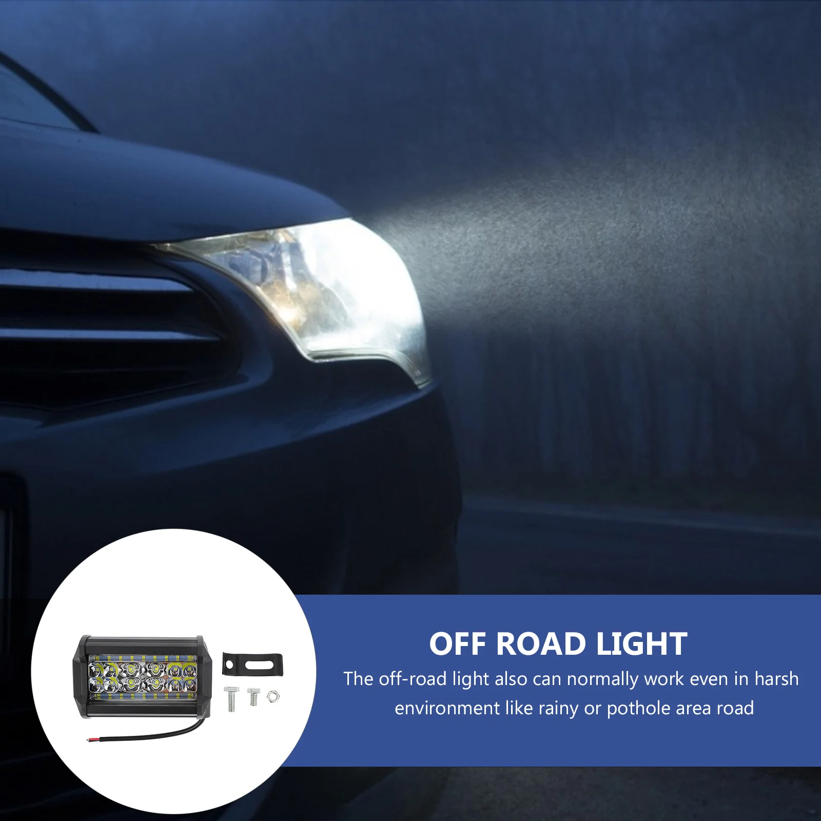 

84W Driving Fog Off Road Light Square Work Light Led Auxiliary Spotlights Wide Illumination Garden Yard Construction Lighting