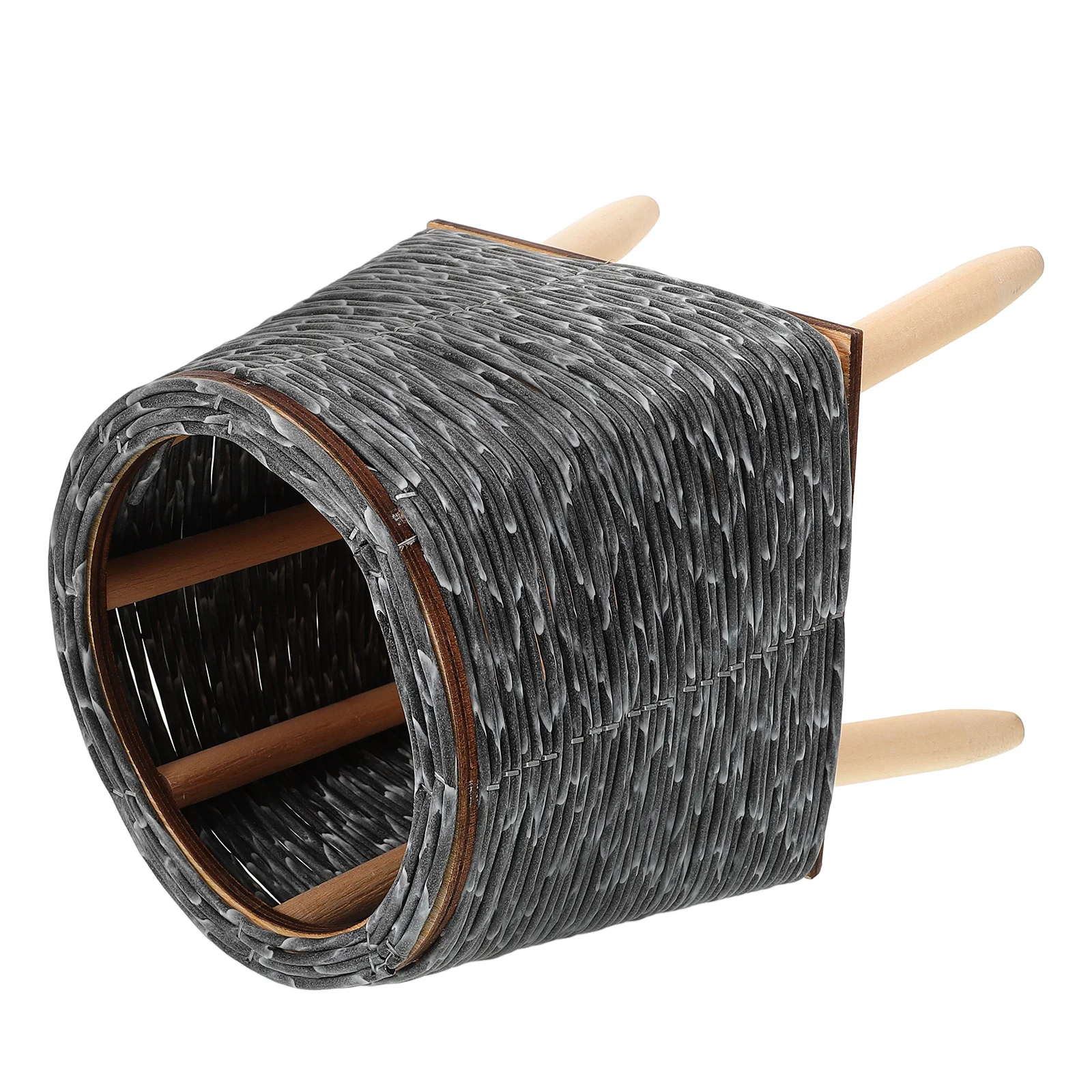 

Woven Plant Basket Stand Durable Simple Design Indoor Garden Flower Pot Holder Space Saving Lightweight Home Decor