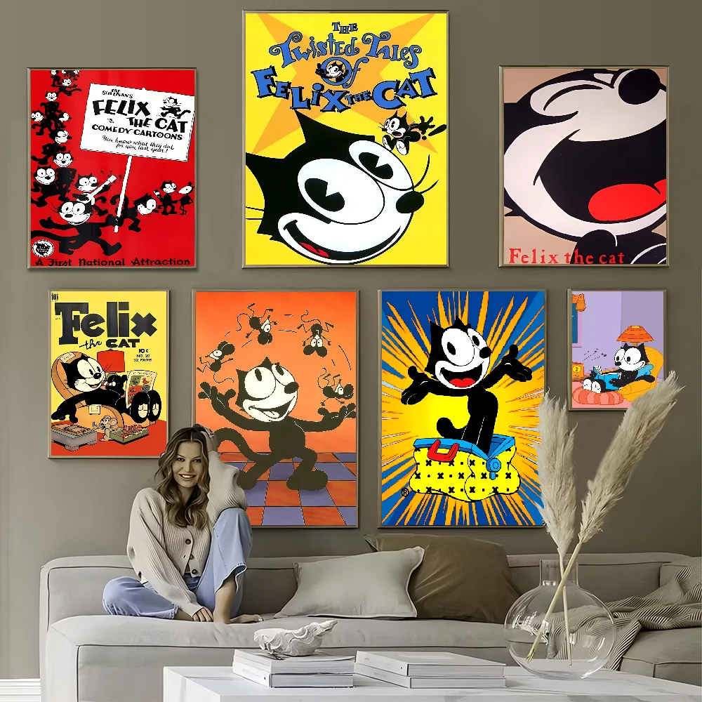 

Cartoon CuteF-Felix The C-Cats Vintage Posters Sticky Vintage Room Home Bar Cafe Decor Kawaii Room Decor