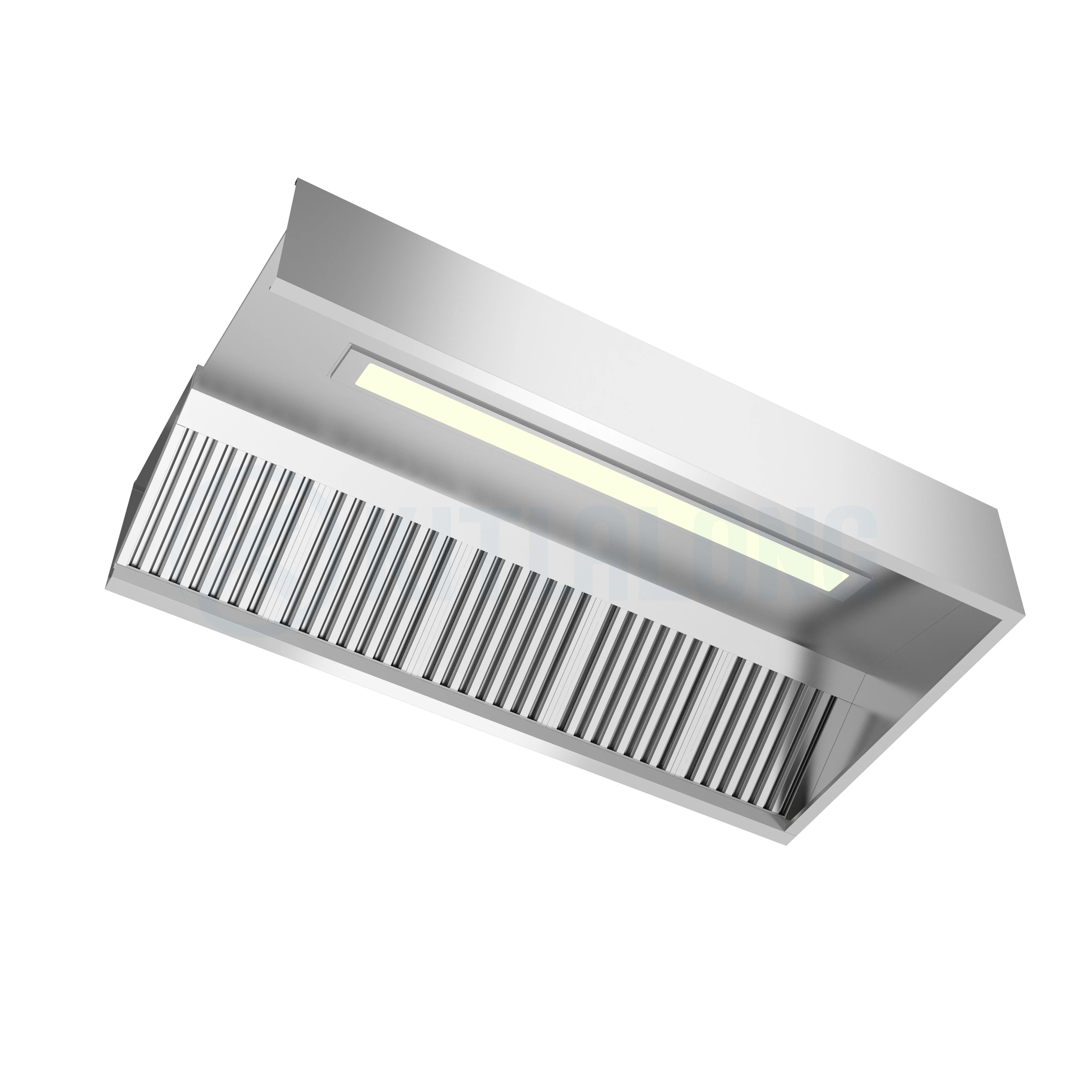 جزيرة المطبخ الكهربائية التجارية هود العادم النازع الفولاذ المقاوم للصدأ مصباح ليد الولايات المتحدة التوصيل المطاعم الفنادق معدات المطبخ