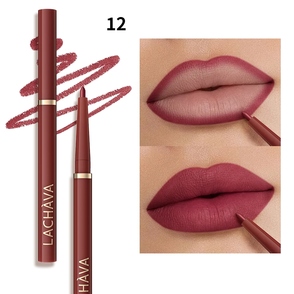 قلم تحديد شفاه مخملي غير لامع مقاوم للماء، يدوم طويلاً ومقاوم للكوب مع لمسة نهائية مخملية قطيفة |   أحمر الشفاه