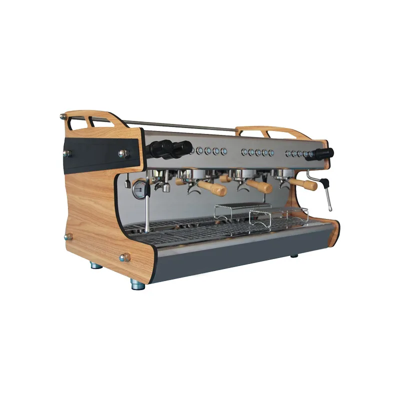 Food-grade commercial advanced coffee machine, double-head three-head pump-operated semi-automatic grinding