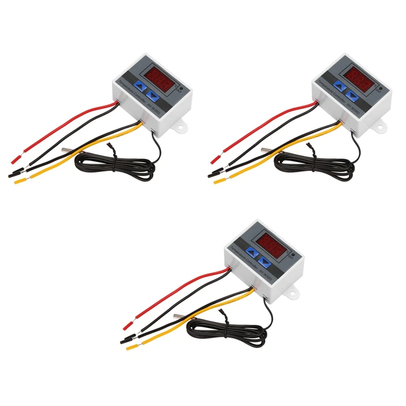 

Hot-3X 220V Digital LED Temperature Controller 10A Thermostat Control With Switch Digital Display Incubation Controller