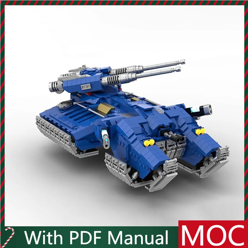

Popular 1709PCS Blue Super Heavy Tank Modular Building Blocks Model For Kid Education DIY Display Toy Birthday Christmas Gifts