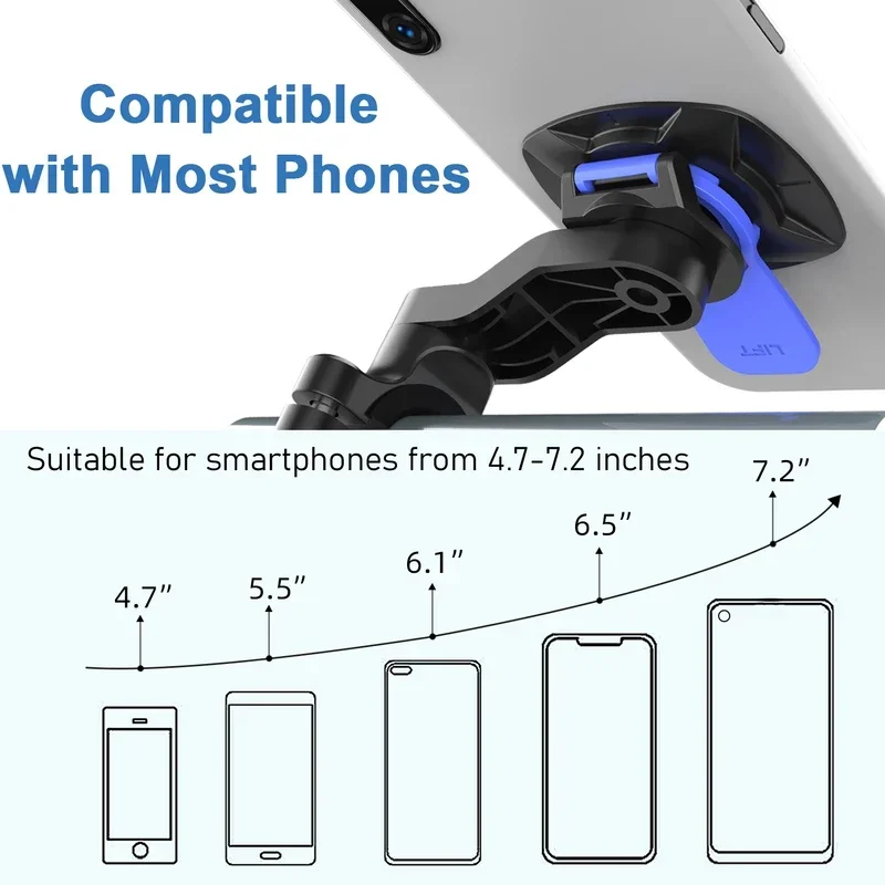 360° Fully Adjustable Universal Phone Holder Shock Absorption Motorcycle & Bicycle Navigation Mount for All Smartphone Sizes image 4