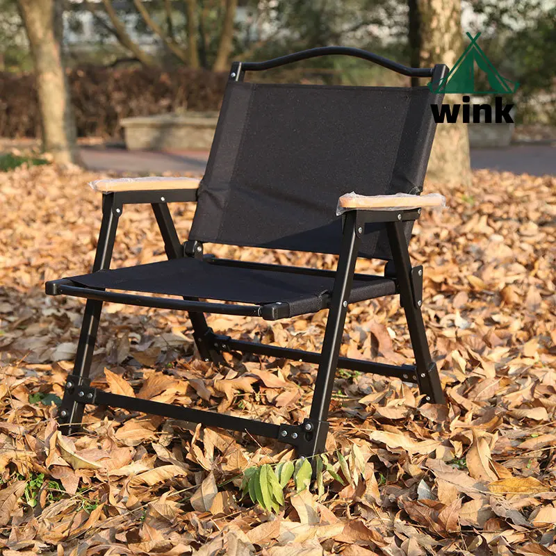 Imagem -02 - Outdoor Alumínio Portátil Liga Folding Caco Cadeira Black Beach Chair Camping Novo