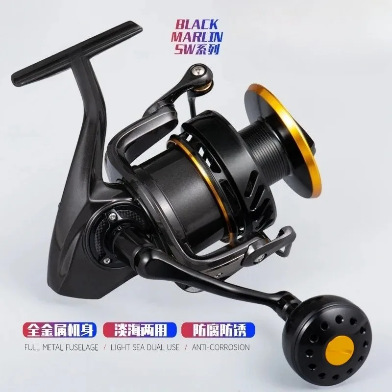 Original Lurekiller Metal Body Power Spinning Reel Black Marlin SW4000XG/SW5000XG/6000HG/10000HG High Speed Double Spool Reel view 2