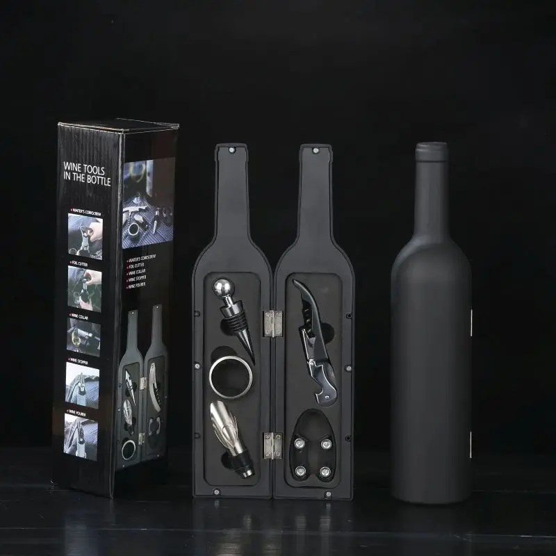 Premium Wine Tool Kit 5-Piece Set with Corkscrew And Accessories Perfect for Gifts Travel And Home Bars Bartender Set