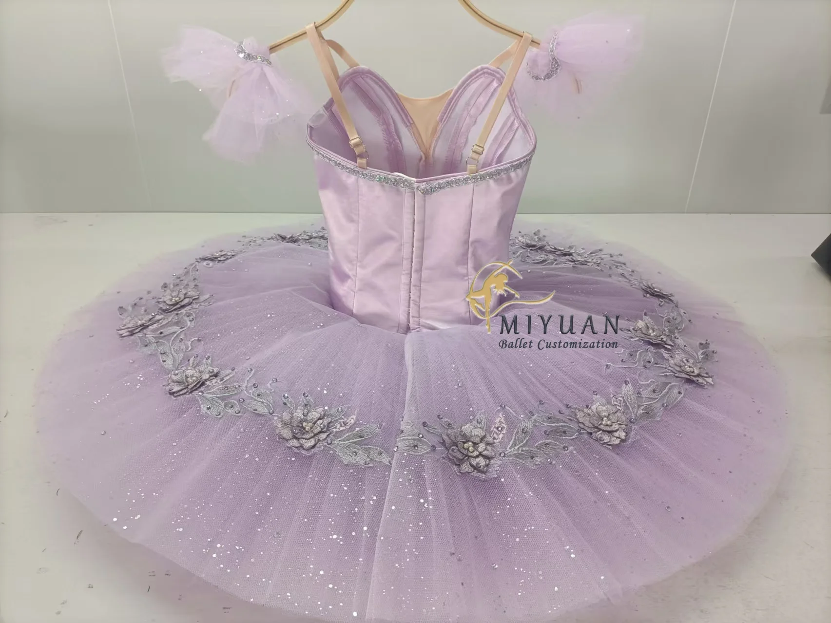 2024 New lilac violet tutu private custom adult children performance competition dress women's costume