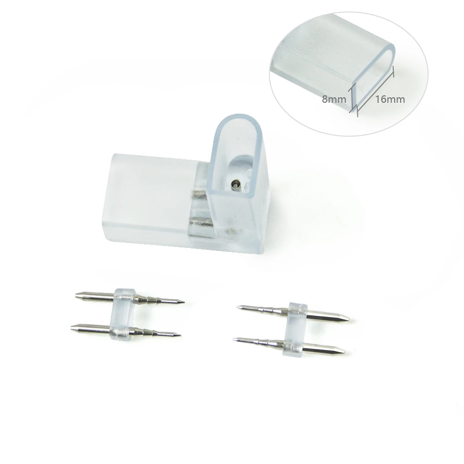 Connecteur de bande lumineuse Led 110V 220V, accessoires en forme de I T L, connecteurs 2 broches 4 broches pour lumière néon rvb ou bande Led monochrome