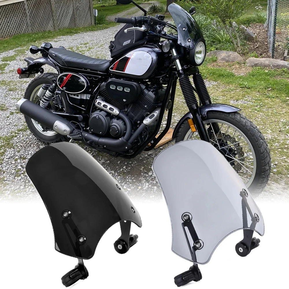 2017 SCR950 Windscreen for Yamaha SCR 950 Scrambler Cafe Racer Windshield Wind Deflector Motorbike Accessories Flyscreen Fairing