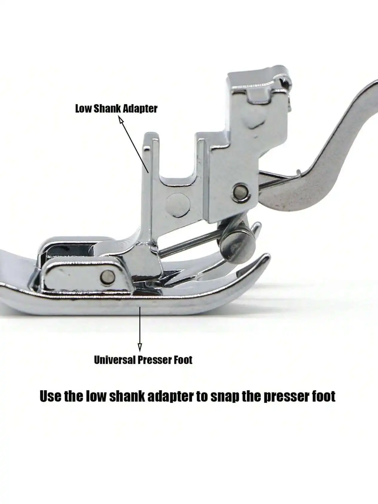 2PCS Quilting Stitching Foot Universal Presser Foot And Snap On Low Shank Adapter Foot For Household Sewing Machine Accessories