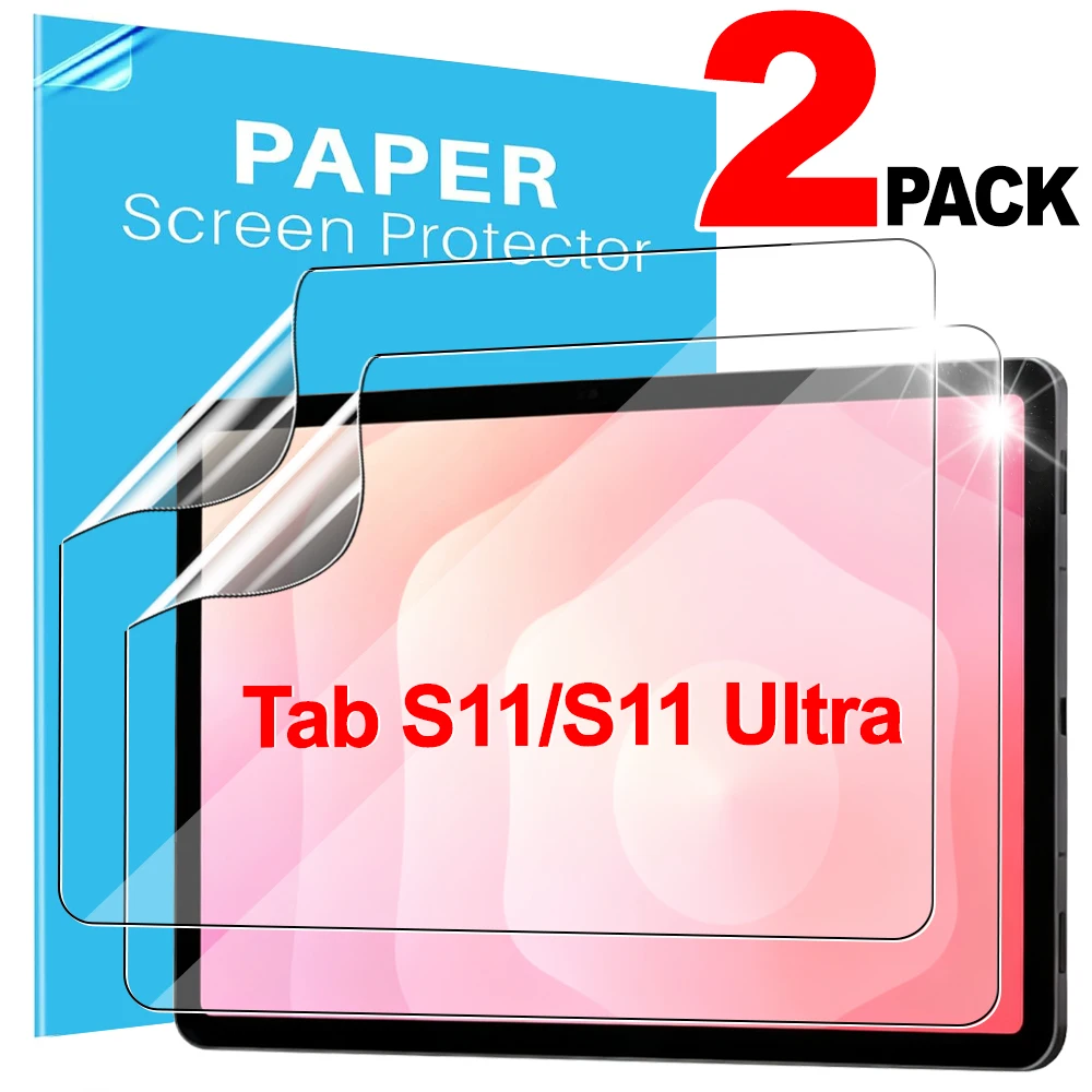

Мягкие матовые ПЭТ-пленки для Samsung Galaxy Tab S11/S11 Ultra 11/14,6 дюймов HD, прозрачные защитные пленки из бумаги с защитой от царапин
