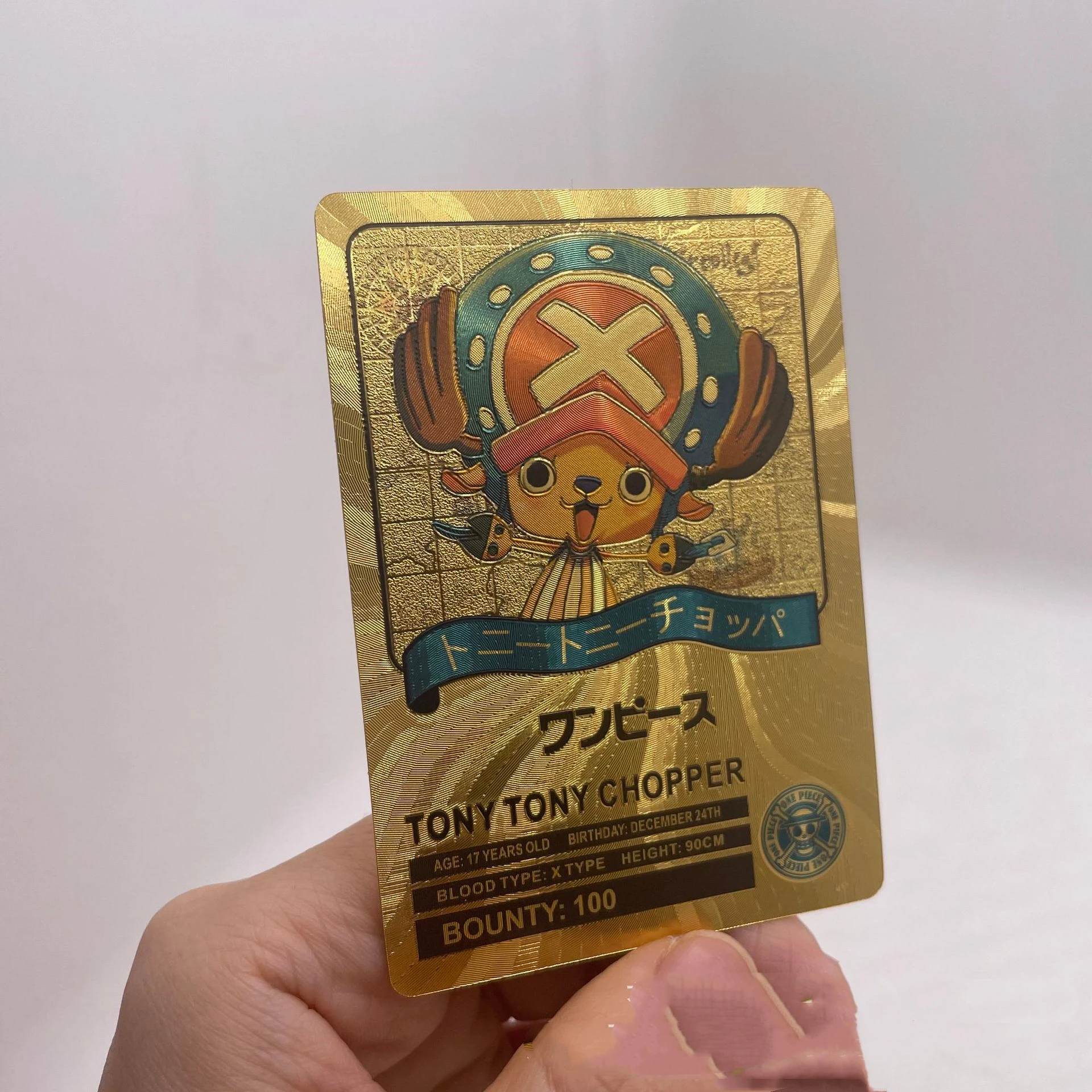 ONE PIECE Gold foil card Anime rufy Zoro Shanks Trading Proxy Collection Card per giocattoli regalo per bambini