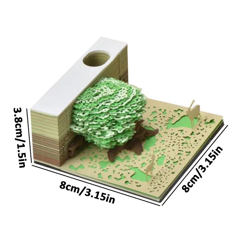 DIY 종이 메모 패드, 3D 아트, 붙지 않는 메모, 펜꽂이, 창의적인 DIY 종이 노트, 귀여운 편리함