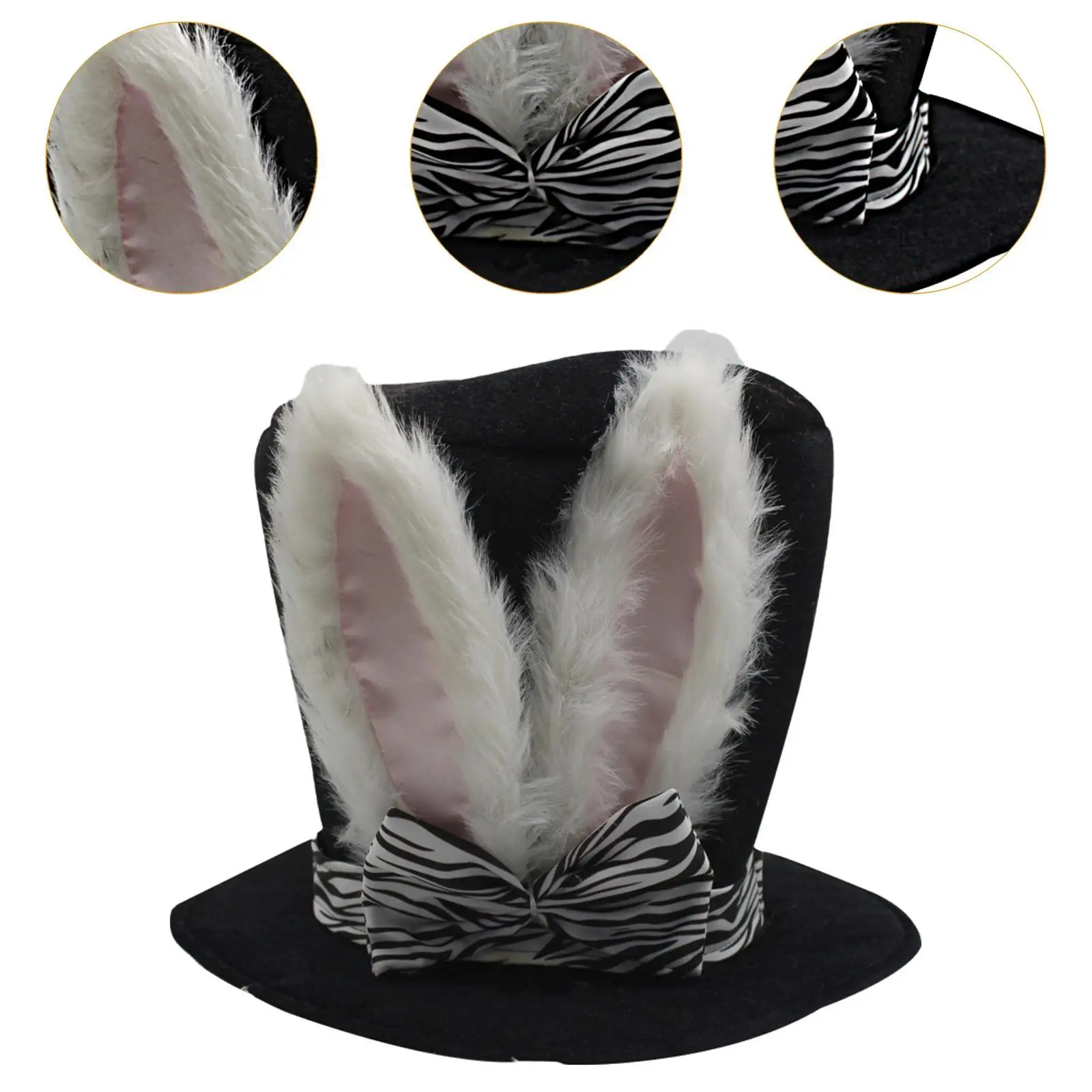 Easter Bunny Top Hat Lovely Costume Accessory for Halloween Themed Party Cosplay