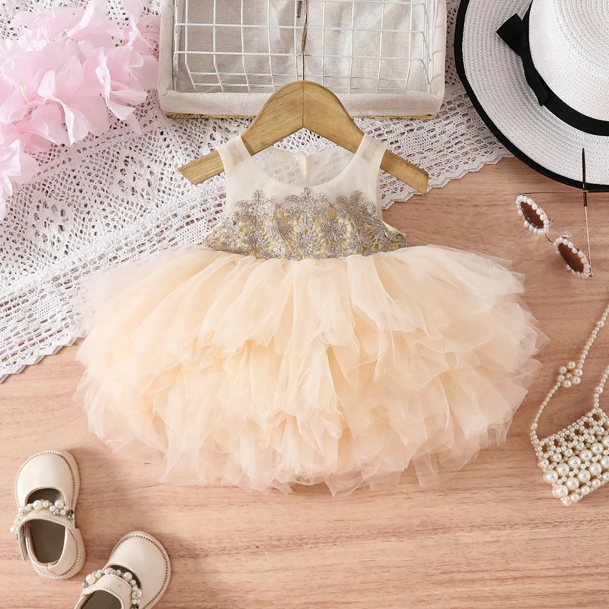 

Summer Children's Western Cake Birthday Dress New Baby Girl Little Princess Dress