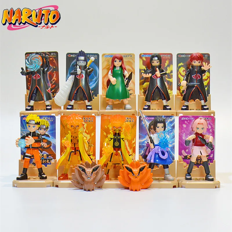 Blokees Naruto figurines d'action bricolage jouet Uzumaki Uchiha Figurine Kakashi jouets d'épissure mobiles Jiraiya boîte aveugle enfants cadeau d'anniversaire
