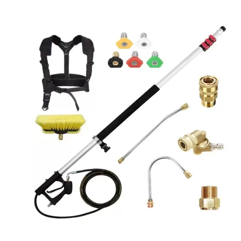 4 Section 6m Telescopic Gun Rod High Pressure Washer for Wall Garden Property Washing