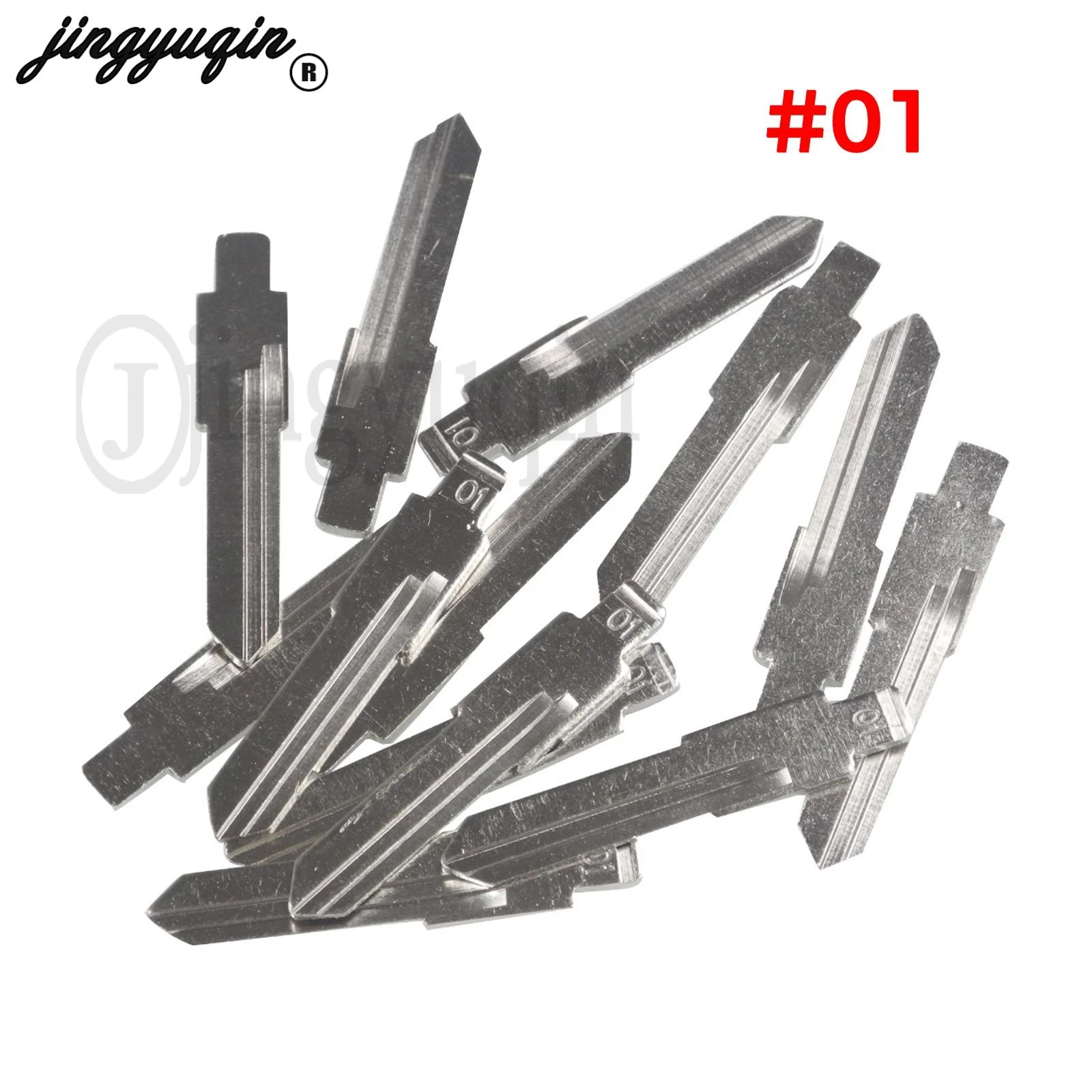 

jingyuqin 10pcs For Vw Santana Jetta For Audi 100 Golf Blank Key Blade Replacement NO.01 Car Key Blade Replacdement