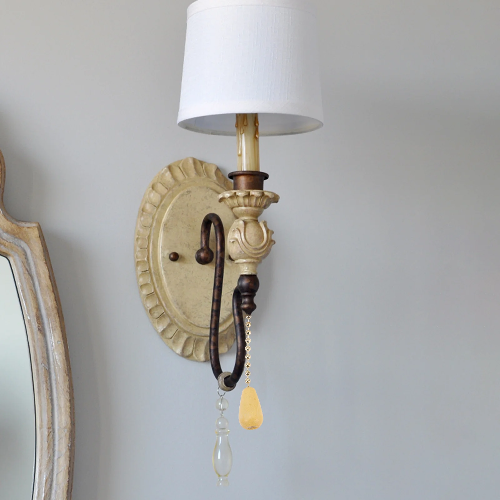 

10pcs Wall Panel Light Lamp Pull Switch Ceiling Fan Replacement Pull Chain Switch Rope Cord For Home Decor Use