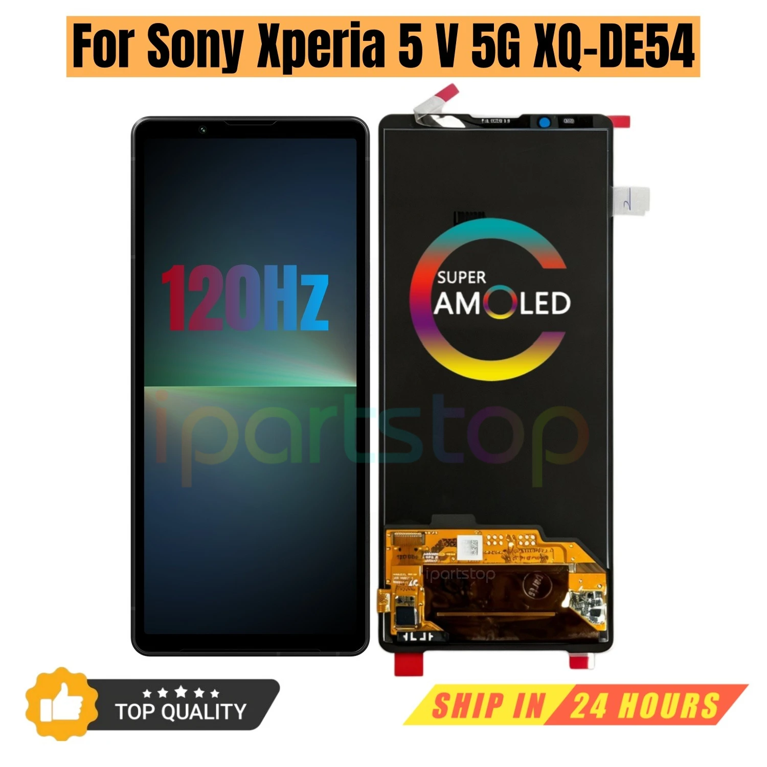 

iParts Replacement New Display for Sony Xperia 5 V 5V 5G XQ-DE54 120Hz OLED Touch Screen Digitizer Assembly OEM all Functions