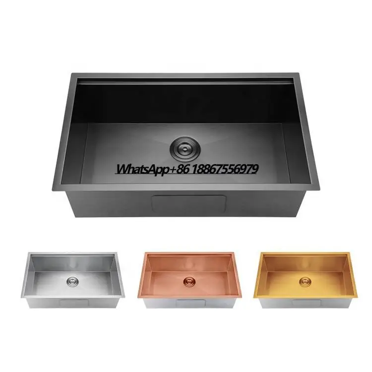 

Suppliers Handmade Single Bowl Kitchen Sink 304 Stainless Steel Undermount Workstation with Two Holes and Accessories