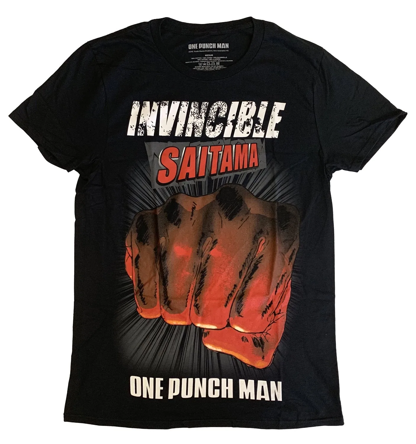 تي شيرت One Punch Man Invincible Saitama للبالغين