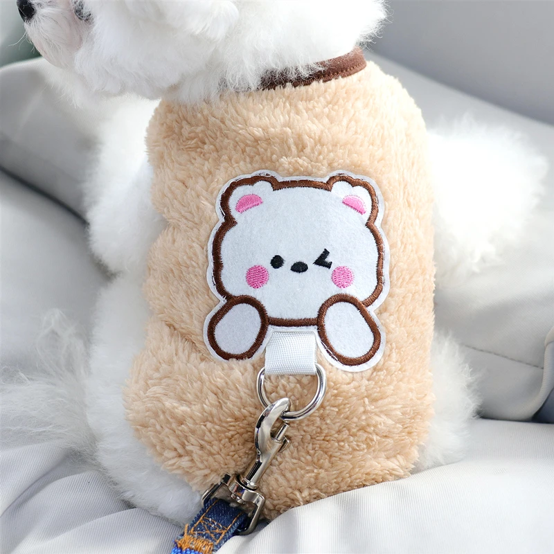 Towable Dog Clothes Spring Puppy Vest Bichon Pullover Teddy Soft Clothes Pet Breathable Two-legged Clothes XS-XL