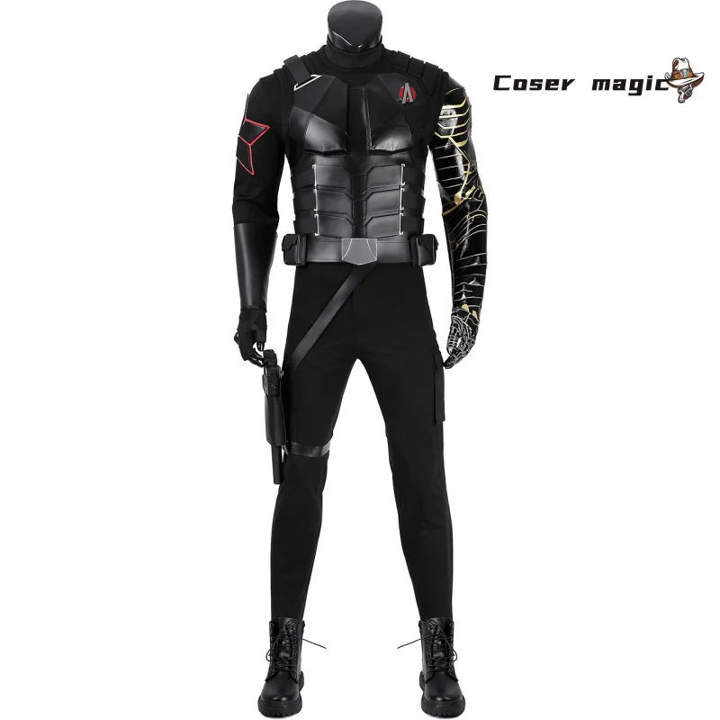 Thunderbolts Prajurit Musim Dingin Bucky Kostum Cosplay Seragam Halloween Karnaval Pesta Natal Bermain Peran Pakaian Pakaian