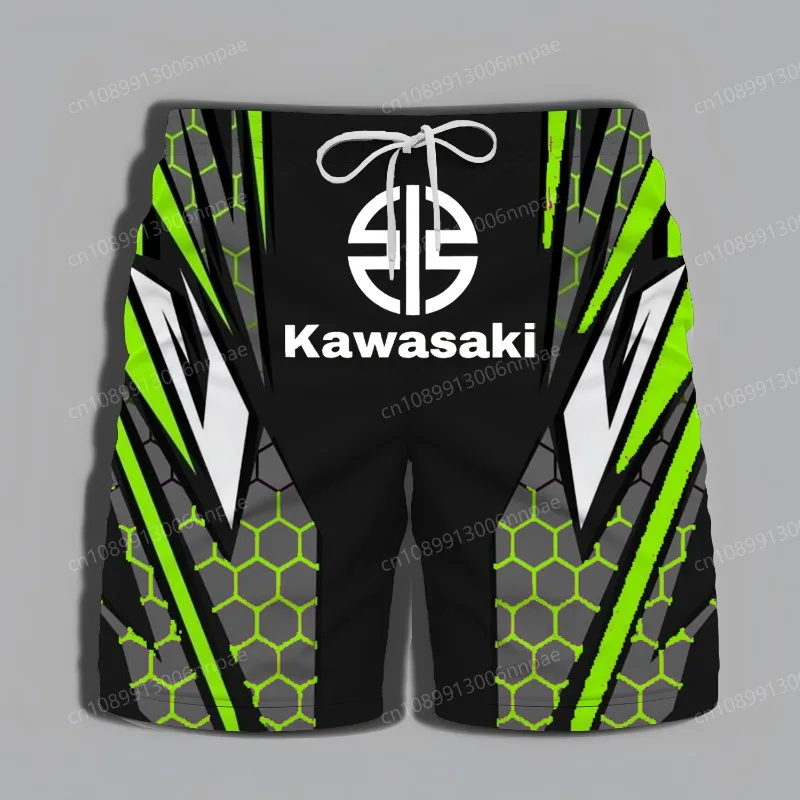 Summer Men's Clothing 2025 New Kawasaki Pattern Fashionable And Comfortable Sports Shorts, Men High-quality Beach Pants Suitable - Image 2