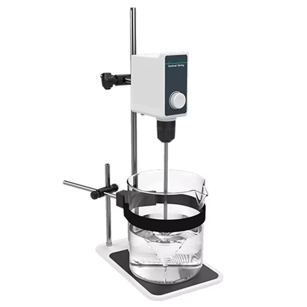 Overhead Stirrer Mixer Lab Electric Overhead Stirrer w/Timing 100-1000rpm 10L Power 25W Max viscosity10000mPas