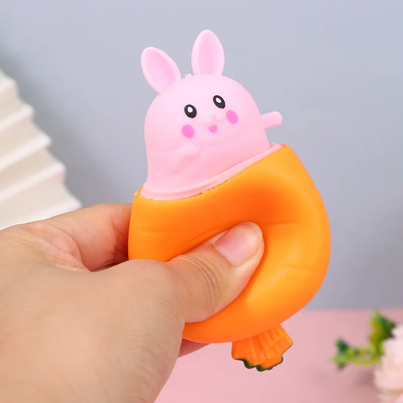 New Squeezing Carrot Rabbit Cup Lovely Cute Toys Decompression Fidget Antistress Sensory Stress Reliefing Kids Adult Gift Popit