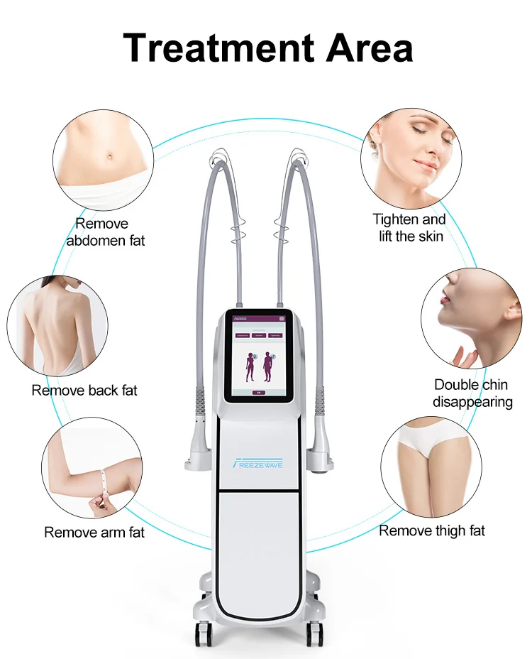 Non Invasive Cellulite Treatment Freezewave for Face Body Skin Tightening Cellulite Reduction Coolwave Slimming Machine