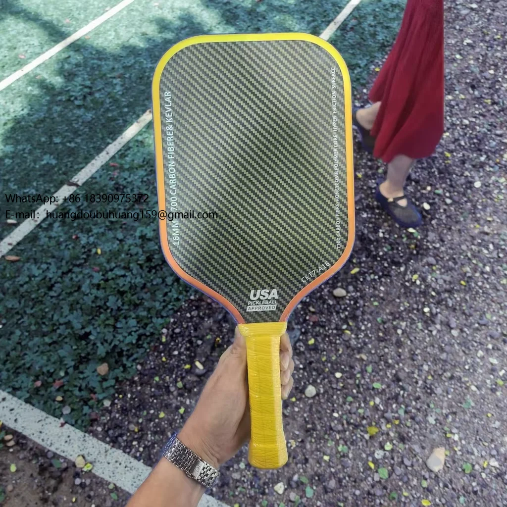 

Hot Pressed Kevlar Carbon Fiber Pickleball Racket Professional Competition Player's Rough Finish Board Squash Racket Board Pro 4