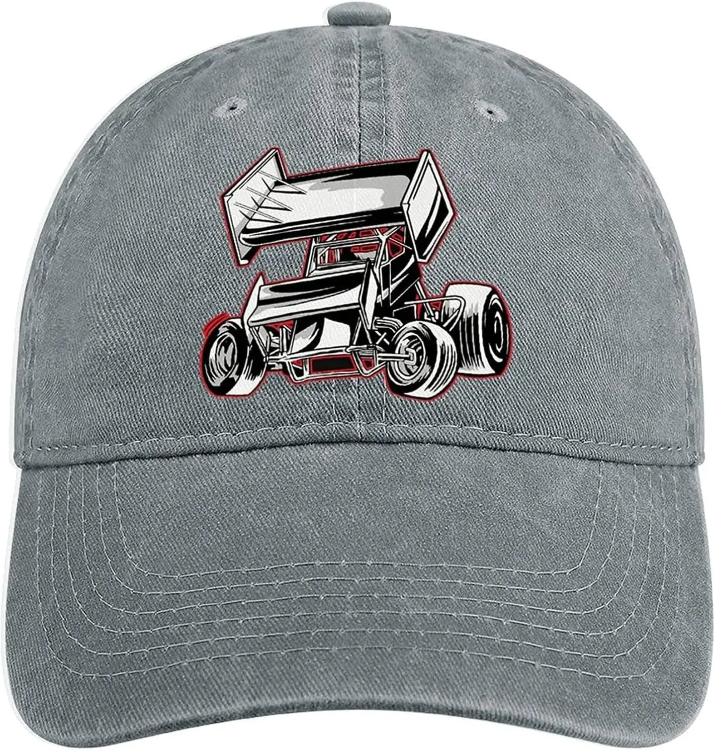 Sprint Car Racing Dirt Track Hat Adjustable Baseball Cap Cotton Cowboy Hat, Fashionable for Man Woman Outdoor Sports