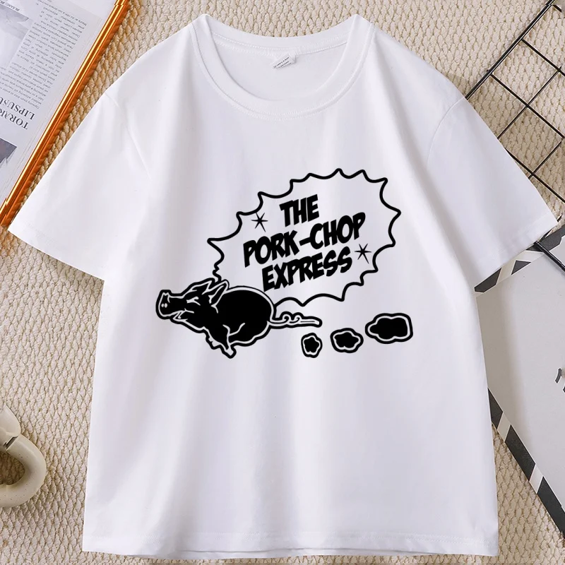 The Pork Chop Express T Shirt Men Women Funny Graphic T Shirts Cotton Short Sleeve Design T-shirt Unisex Round Neck Printed Tees
