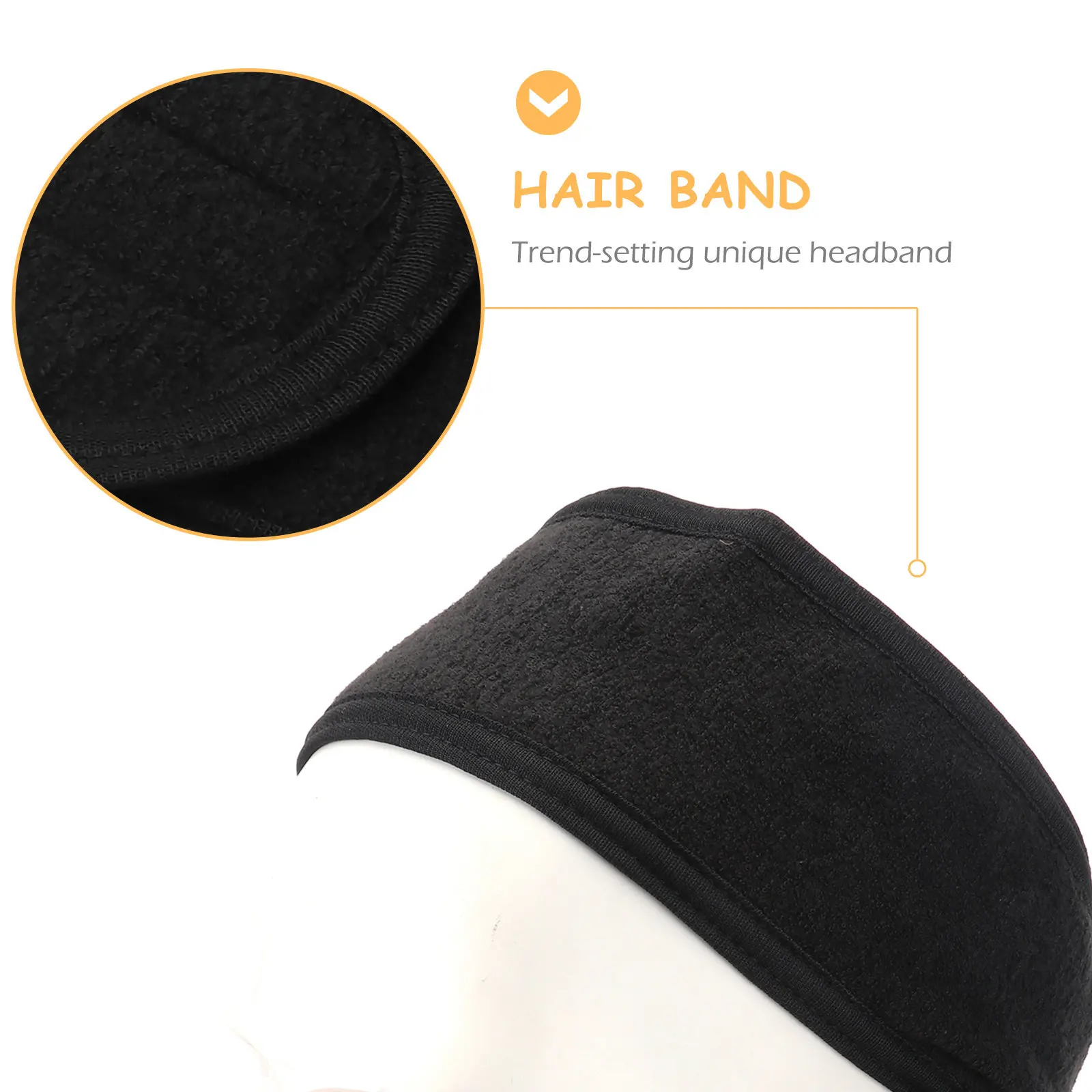3Pcs Bundling Headband Spa Facial Headband Cloth Stretch Adjustable Tape Makeup Hairband Black White Pink Comfortable