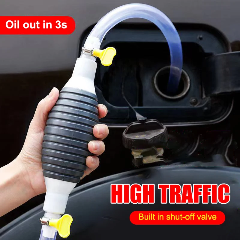 New Universal Car Fuel Pump Hand Gas Oil Pump Manual Suction Pipe Pumping For Boat Liquid Petrol Tuning Fuel   Pump