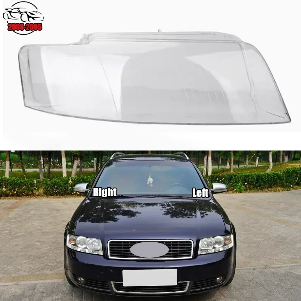 

For Audi A4 B6 2003-2005 Headlight Lamp Shade Special Transparent Lampshade Shell Headlamps Cover Plexiglass