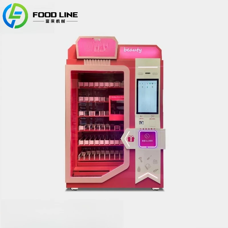 

Customized Large-capacity Beauty Vending Machine 21.5-inch Touchscreen SDK Outdoor Cloud-Based Management for Skincare Samples